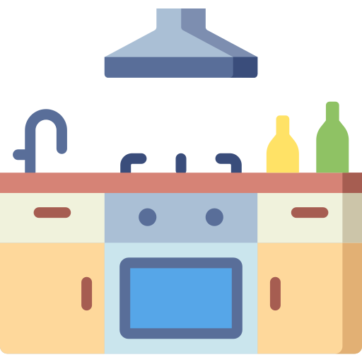 Fully equipped kitchen with coffeemaker